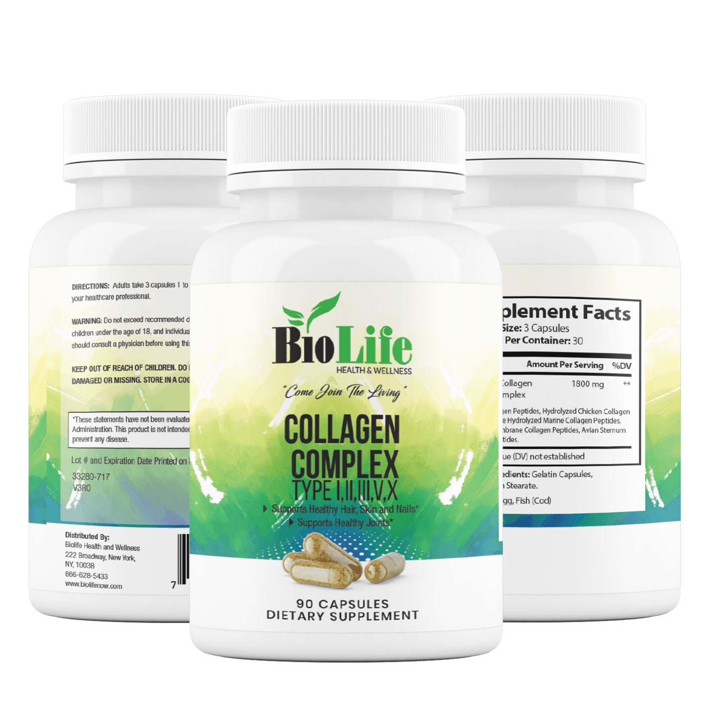 Collagen Complex - Types I, II, III, V, X - Biolife