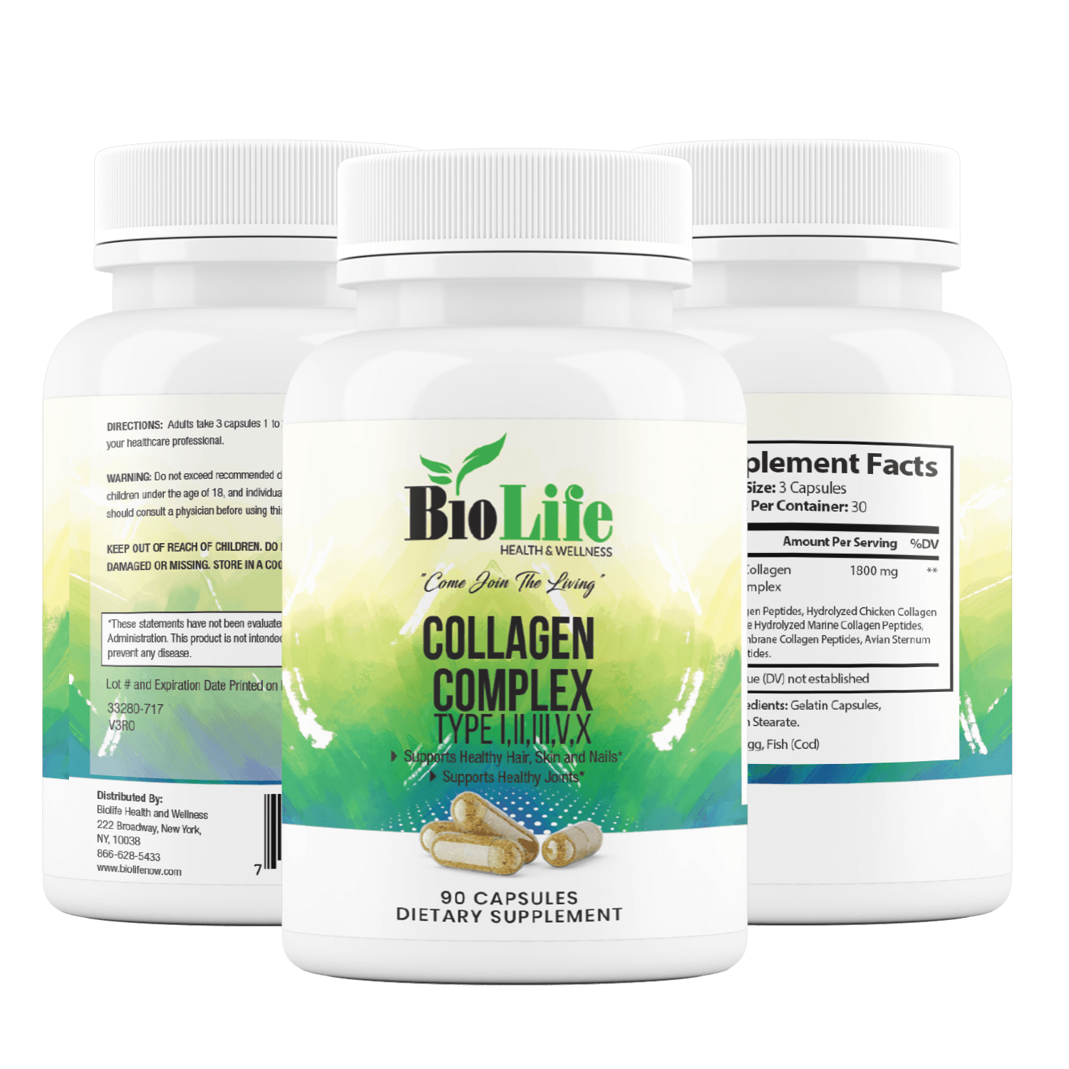 Collagen Complex - Types I, II, III, V, X - Biolife