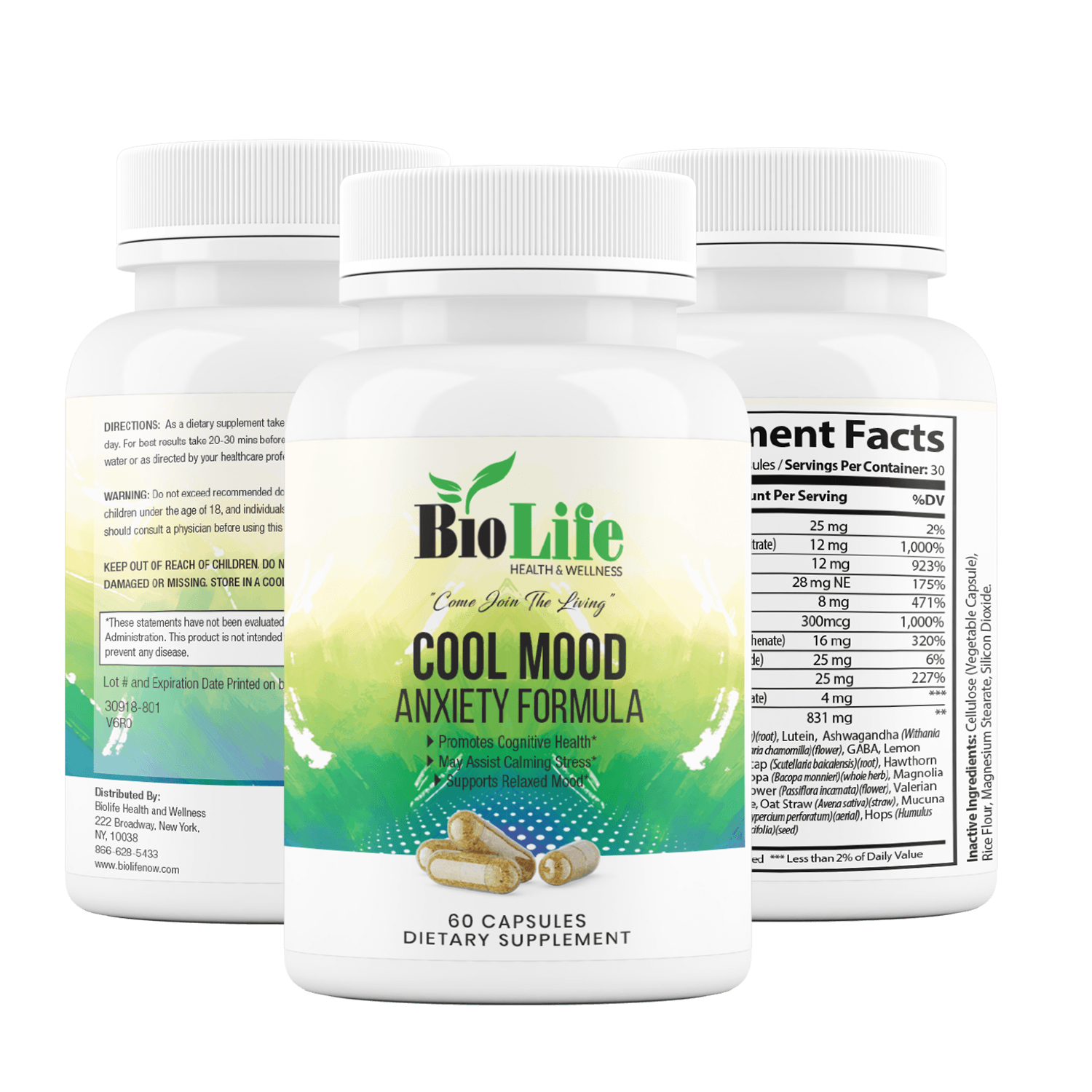 Cool Mood - Anxiety Formula - Biolife