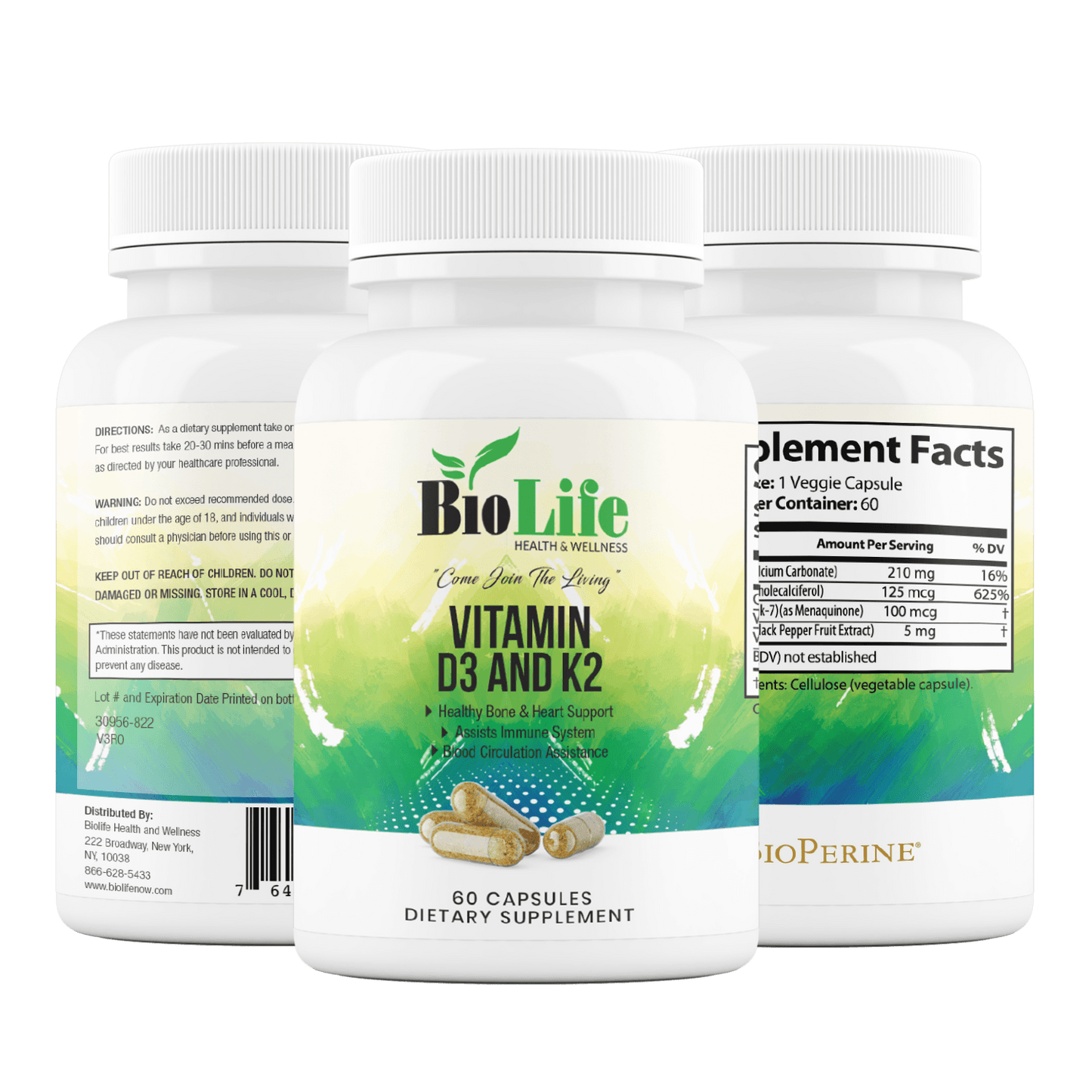 Vitamin D3 and K2 - Biolife